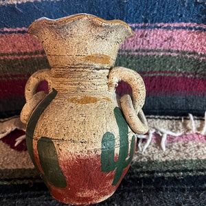 Mexican Pottery....Multi Use Vase with Flower Petal Opening